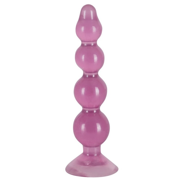 Dop Anal Cu Margele, Roz, 13 Cm