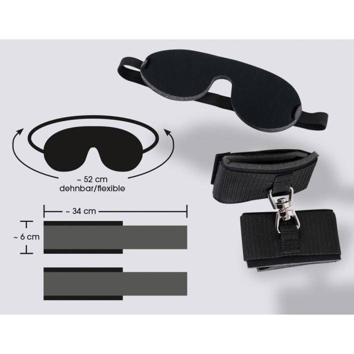 Bad Kitty Wristcuffs Eyemask Ajustabil