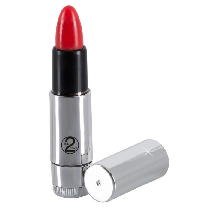Glont Vibrator Kiss Me, Argintiu, 8.5 Cm