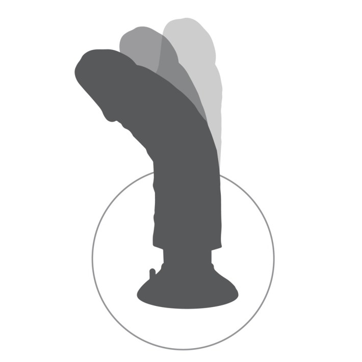 Vibrator Realistic Cu Ventuza King Cock, Natural, 15 Cm