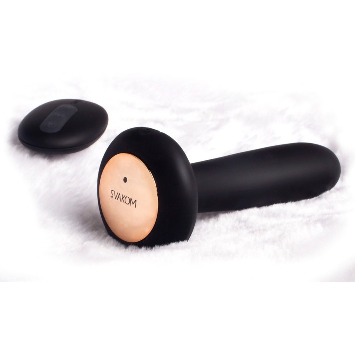 Dop Anal Unisex Cu Vibratii Si Incalzire Primo, Negru, 12 Cm