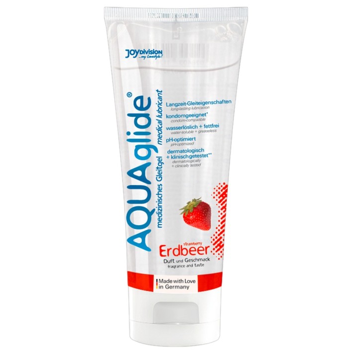 Lubrifiant Aquaglide Cu Aroma De Capsuni, 100 Ml