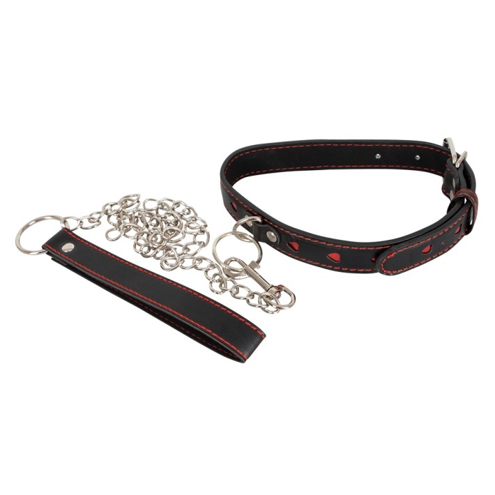 Set Lesa Si Zgarda Sexy, Negru + Rosu