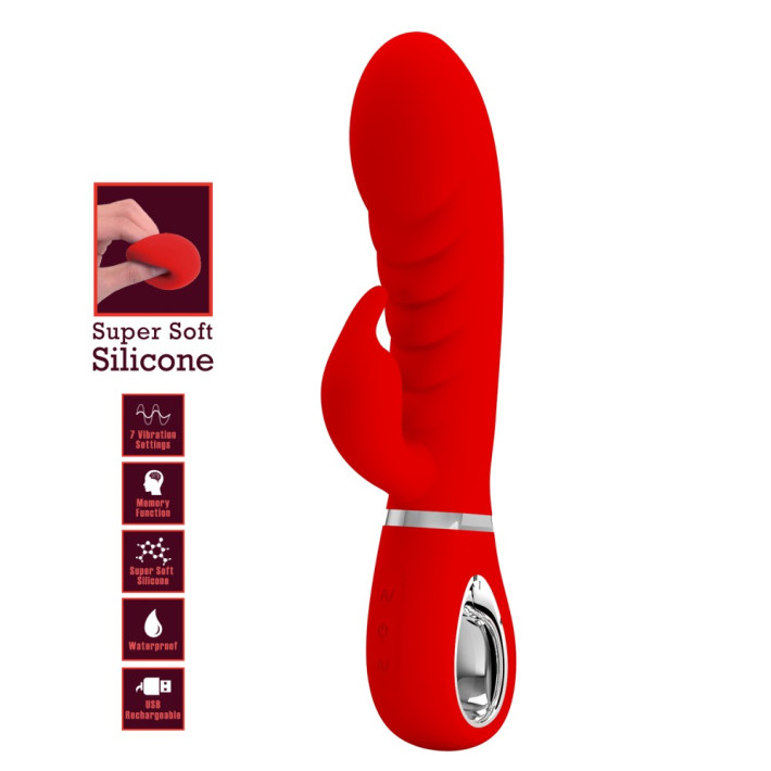 Vibrator Rabbit Prescott, Rosu, 20 Cm 6