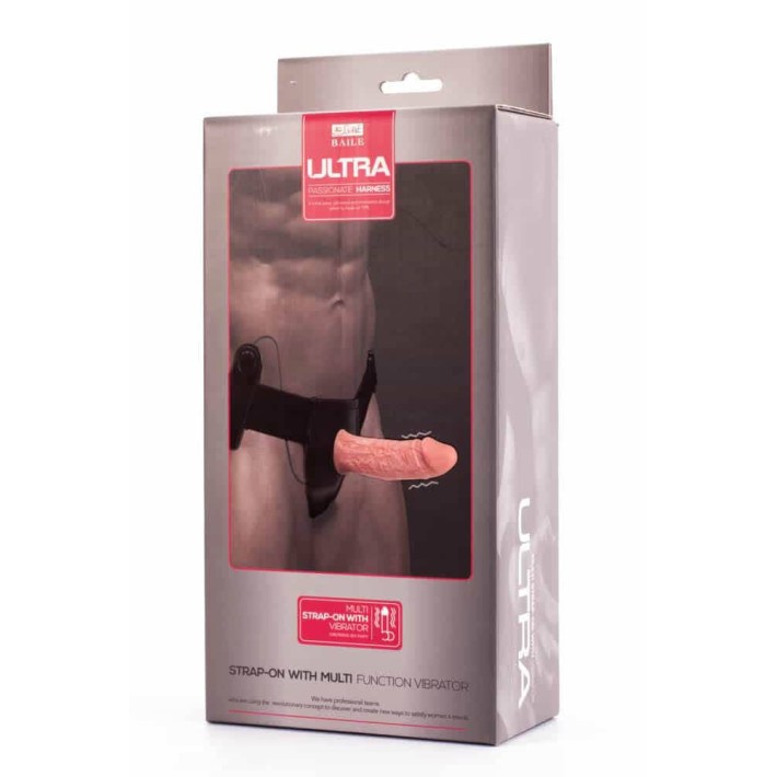 Strap-on Cu Vibratii Ultra, Natural, 15.5 Cm 4