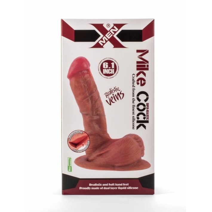 Dildo Ultra Realistic Cu Ventuza Mike, Natural, 15.5 Cm 8