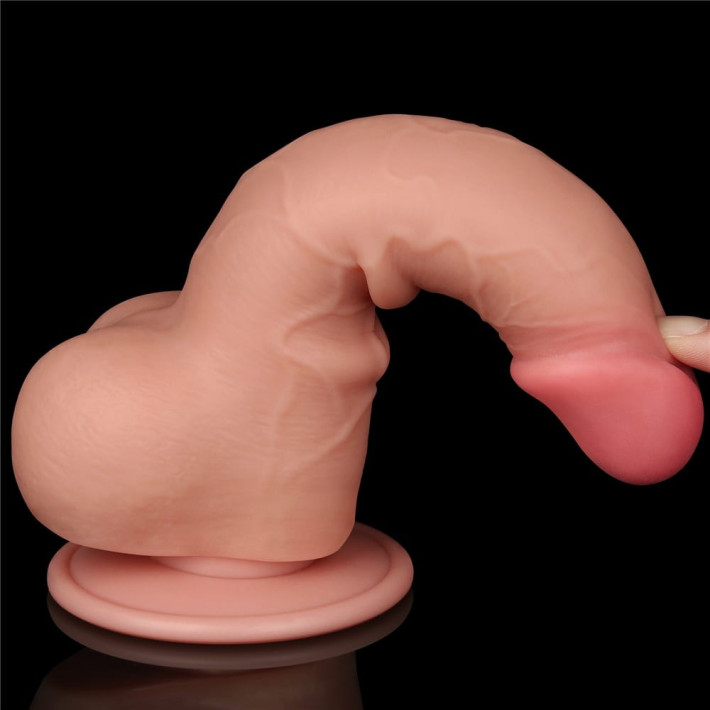Dildo Realistic Sliding Skin Dual Layer Ii, Natural, 19 Cm 7