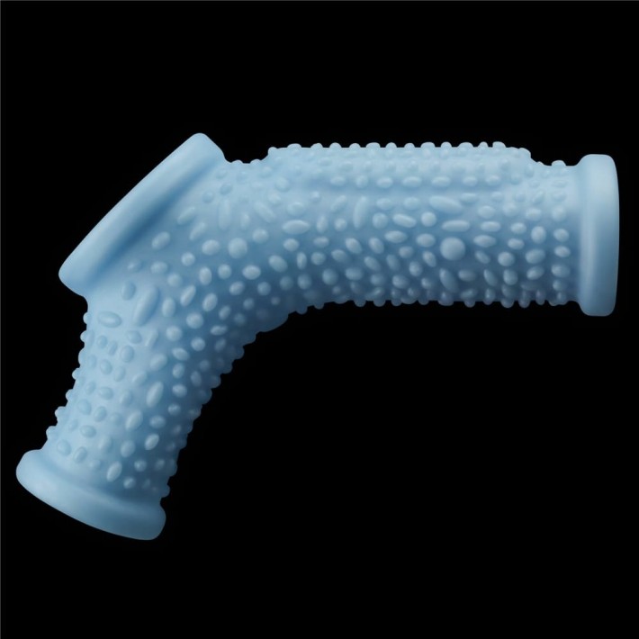 Inel / Manson Penis Cu Vibratii Drip Knights With Scrotum Sleeve, Albastru 4