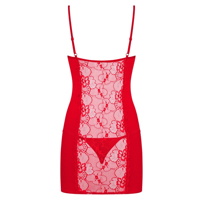 Heartina Chemise & Thong Red  S/m 2xl, L/xl, S-m 6