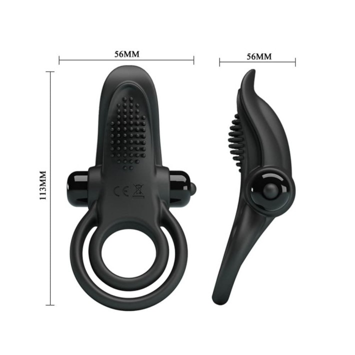 Inel Penis Cu Vibratii, Negru 3