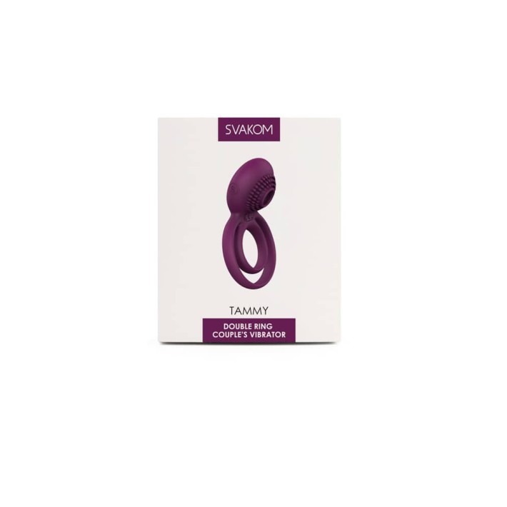 Inel Penis Vibrator Dublu Tammy, Violet 8