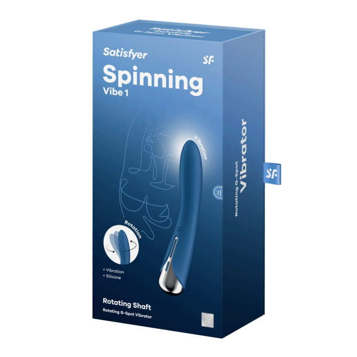 Vibrator Cu Rotatii Spinning Vibe 1, Albastru, 17,8 Cm 7