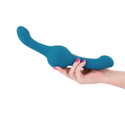 oua, Vibrator Special Extra Puternic Cu Functie Rotatie Revolution Tsunami, Albastru, 30 Cm, pasiune.ro