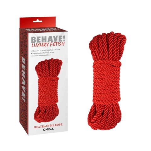 Fetish SM, Franghie Pentru Imobilizare Erotica Restrain Me Rope, Rosu, 10 M, pasiune.ro