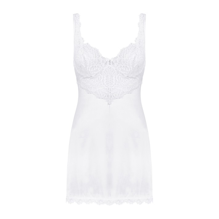 Amor Blanco Underwire Chemise & Thong White   S/m 2xl/3xl, L/xl, S/m 9