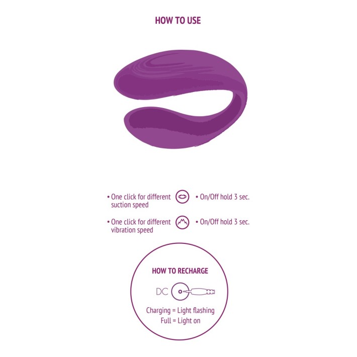 Vibrator Cuplu Bound Love Purpuriu 4
