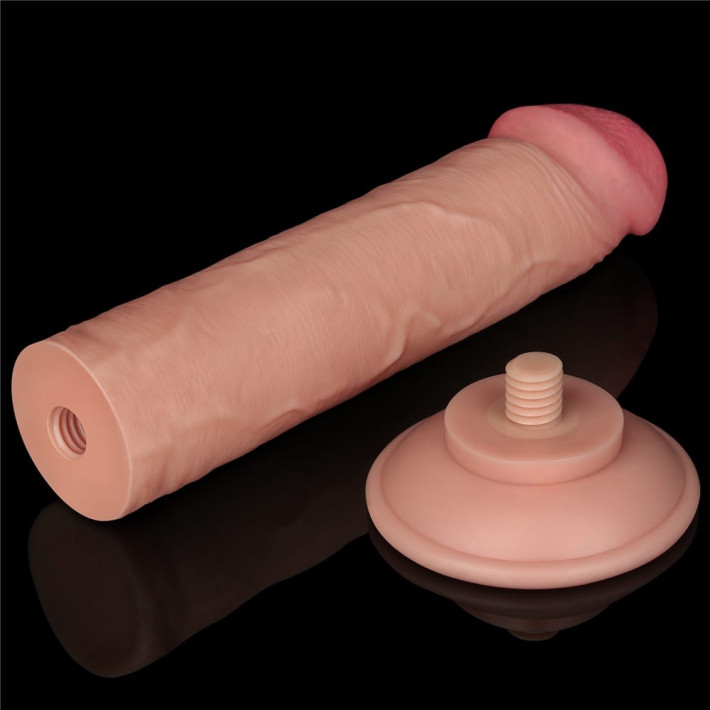 Dildo Realistic Sliding Skin Dual Layer Ii, Natural, 20 Cm 10