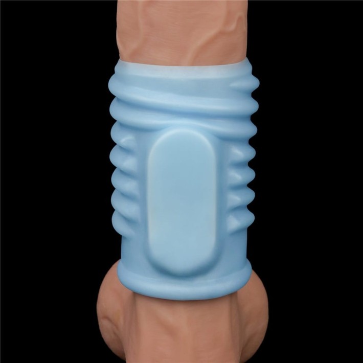 Inel / Manson Penis Cu Vibratii Spiral Knights, Albastru 5