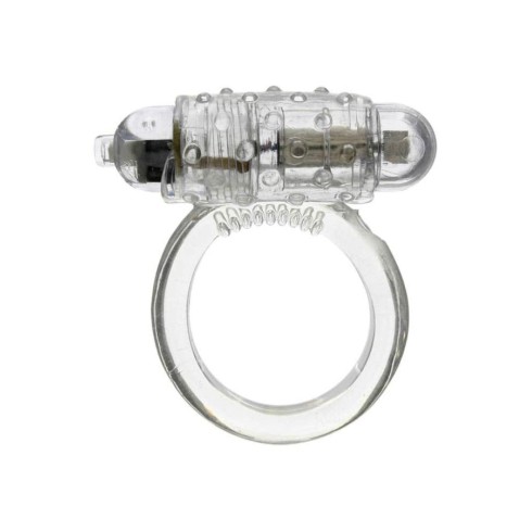 silicone, Inel Erectie Cu Vibratii, Transparent, pasiune.ro