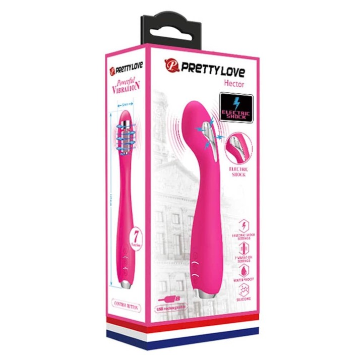 Vibrator Punctul G Cu Electrostimulare Hector, Roz, 19.5 Cm 3