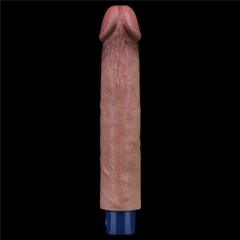 silicone, Vibrator Reincarcabil Real Softee, Brun Deschis, 22.5 Cm, pasiune.ro
