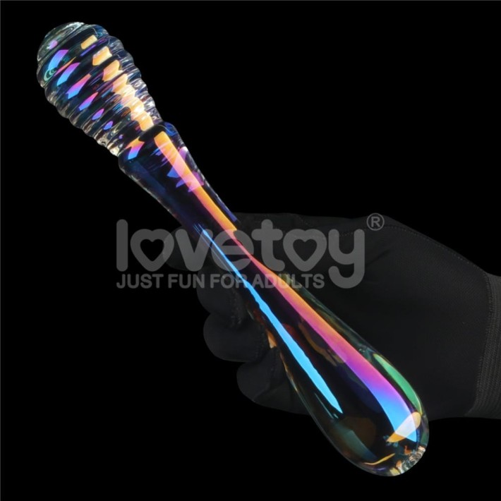 Dildo Sticla Twilight Gleam Glass Dildo- Twin Pleasures, Transparent, 20.5 Cm 7