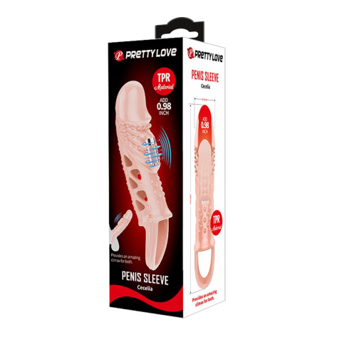 Vibratoare Cuplu, Pretty Love Penis Sleeve Cecilia Flesh, pasiune.ro