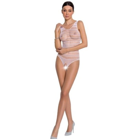 Body, Body Cu Crapatura Passion Bs086 Alb, pasiune.ro