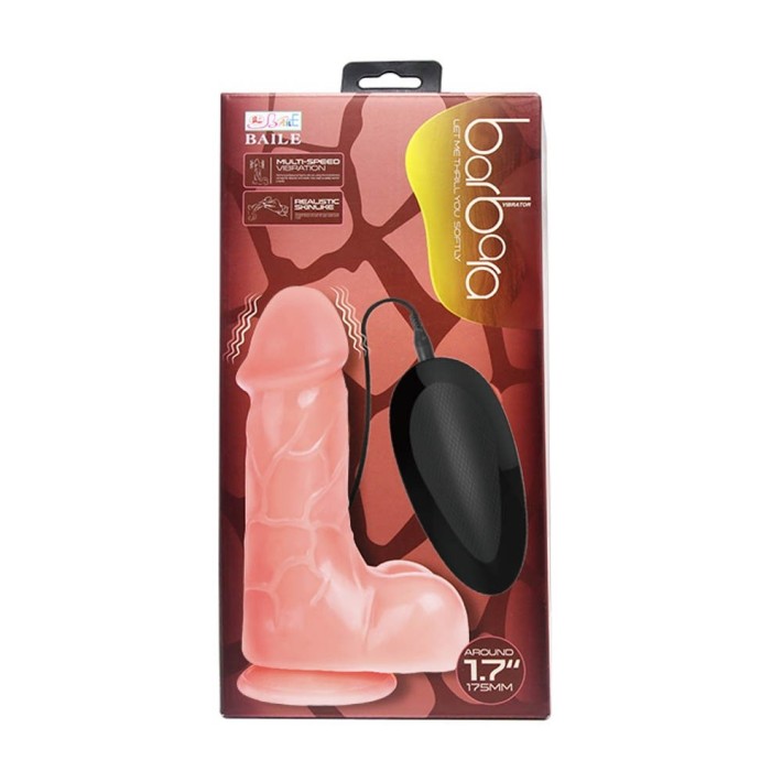 Vibrator Realistic Cu Ventuza, Natural, 17.5 Cm 4