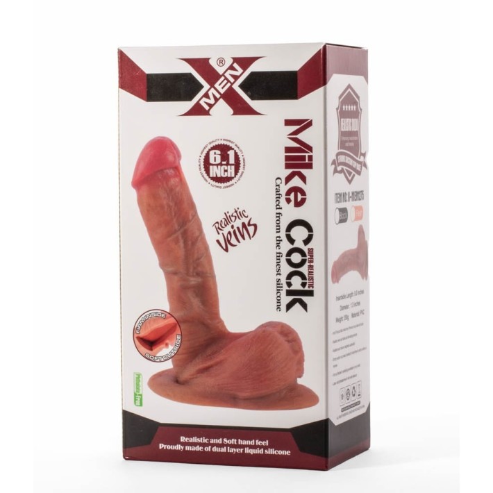 Dildo Ultra Realistic Cu Ventuza Mike, Bronz, 15.5 Cm 7