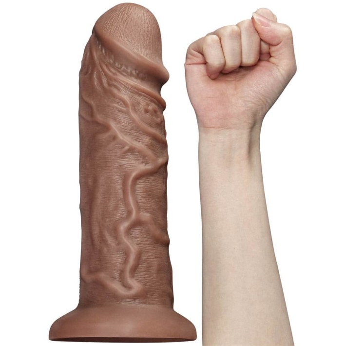 Dildo Realistic Extra-gros Chubby, Brun, 26.5 Cm 10