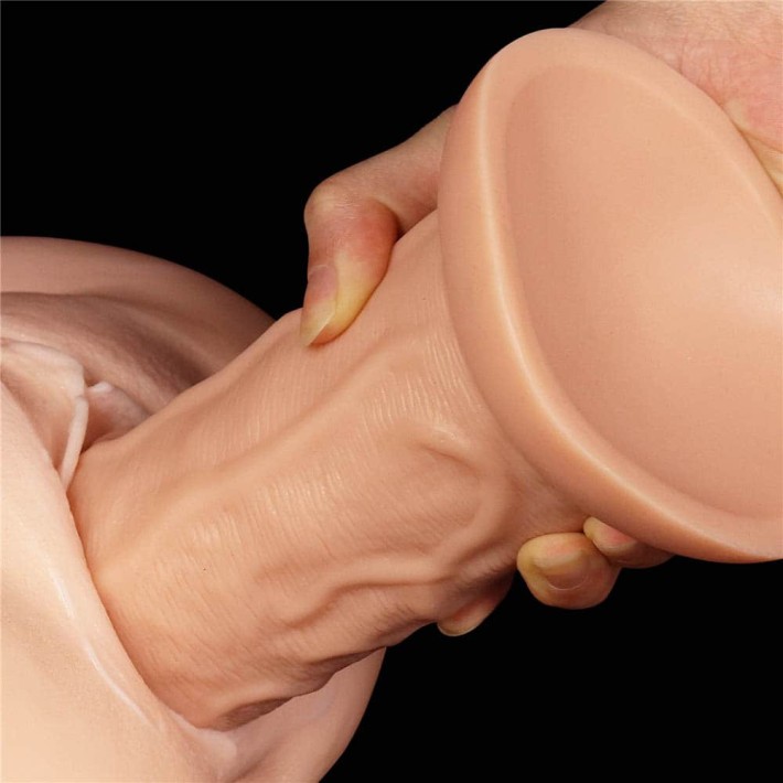 Dildo Realistic Extra-gros Curved, Natural, 24 Cm 7