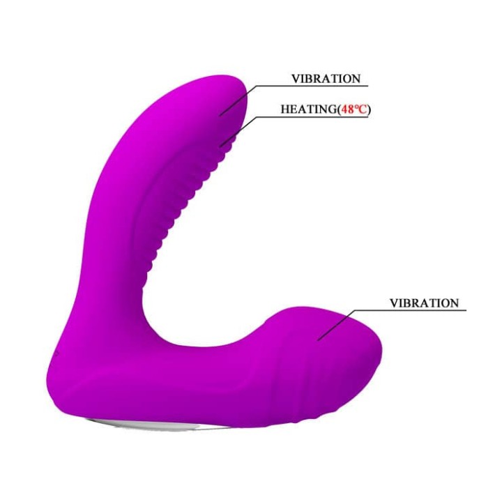 Stimulator Prostata Cu Functie Incalzire Lillian, Violet, 12 Cm 3