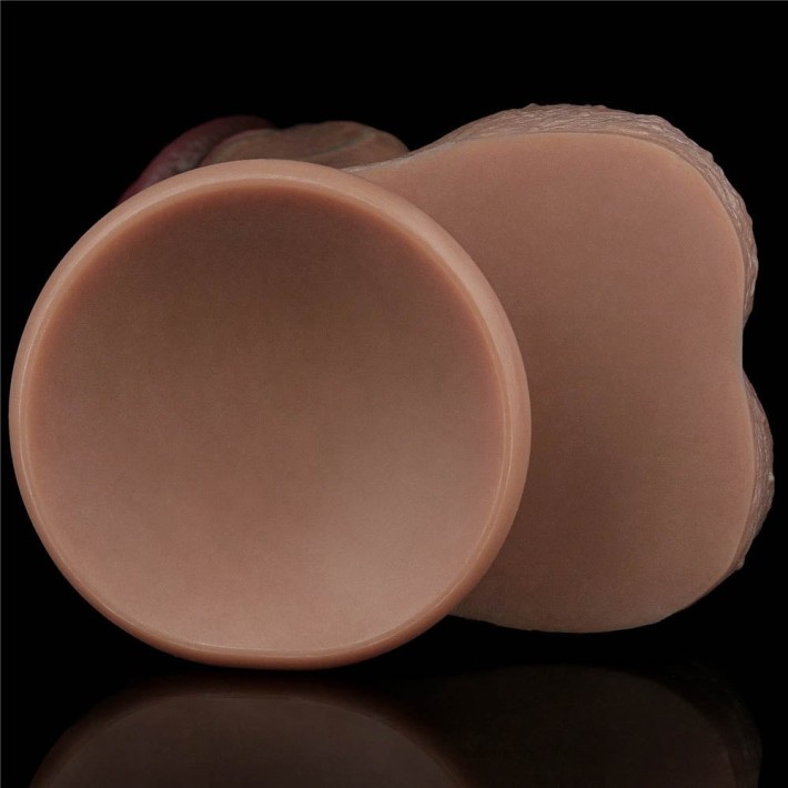 Dildo Realistic Dual Layered Silicone Cock Xxl, Brun, 33 Cm 5