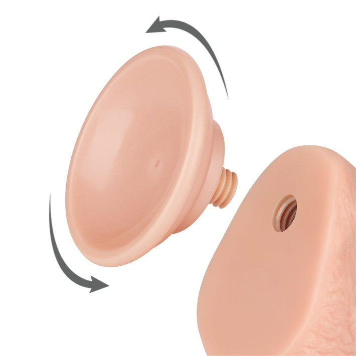 Dildo Realistic Sliding Skin Dual Layer I, Natural, 19 Cm 7