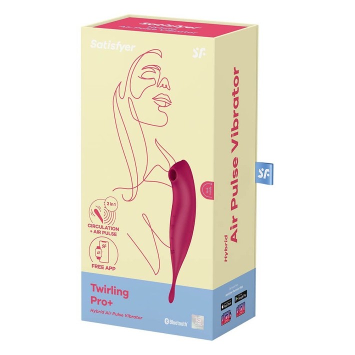 Vibrator Clitoridian Twirling Pro Connect App, Bordo 7