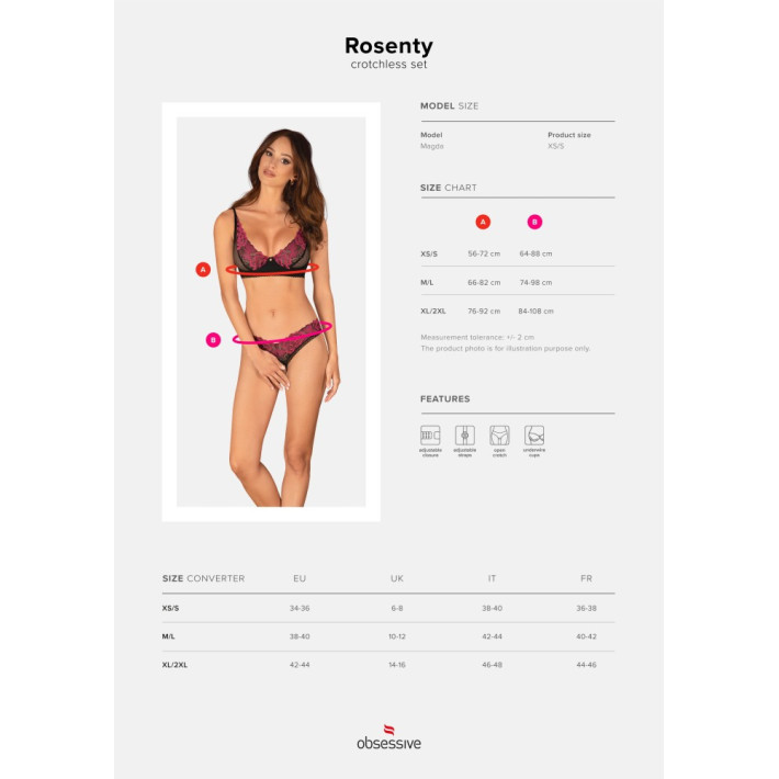 Rosenty 2-pcs Crotchless Set  M/l 9
