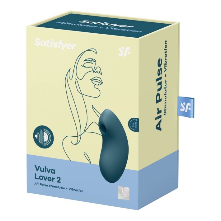Vibrator Clitoridian Vulva Lover 2, Albastru Petrol 9