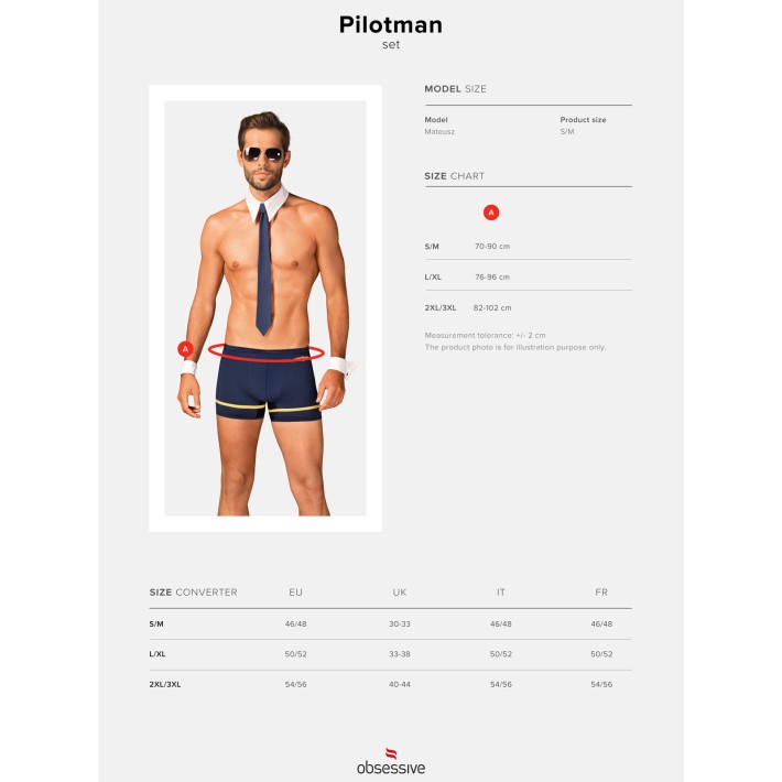 Costum Pilotman Obsessive Albastru 2xl/3xl, L/xl, S/m 11