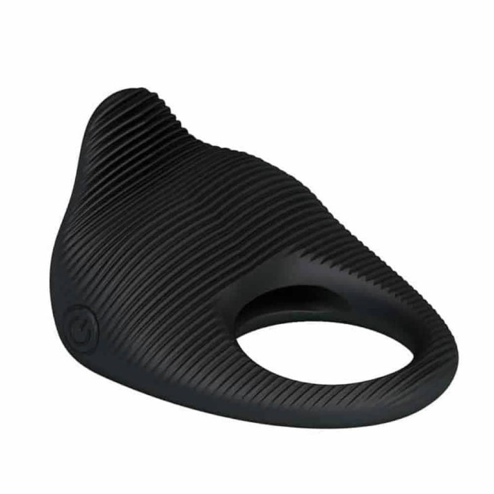 Inel Penis Cu Stimulator Clitoridian Si Vibratii Thimble, Negru 7