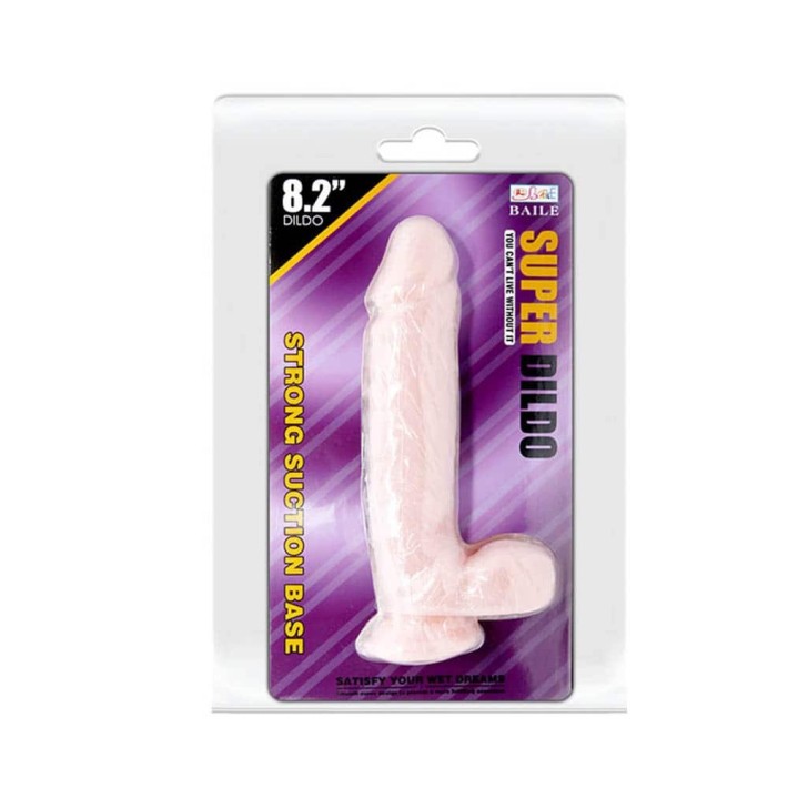 Dildo Realistic Cu Testicule, Natural, 20.8 Cm 3