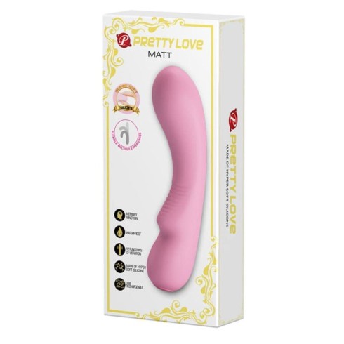 pretty, Vibrator Punctul G Matt, Roz, 19 Cm, pasiune.ro