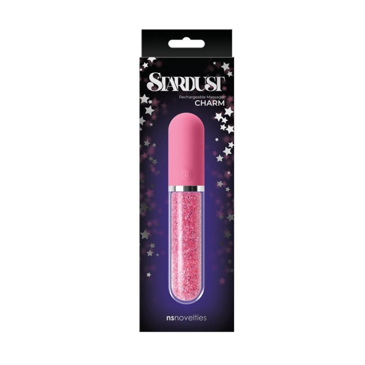 Vibrator Clasic Stardust Charm, Roz, 16.5 Cm 2