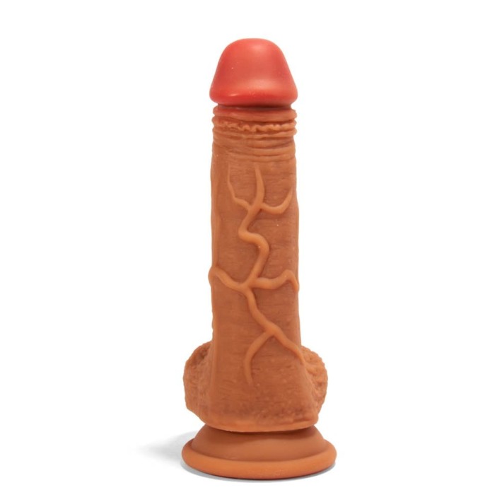 Dildo Realistic Dublu-stratificat, Brun, 21 Cm 2