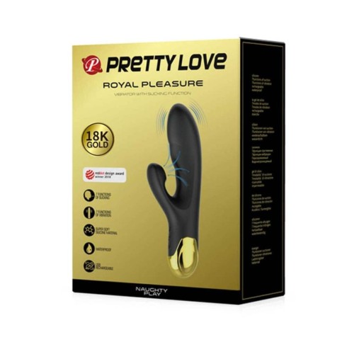 stimulator, Vibrator Special Cu Suctiune Royal Pleasure Naughty Play, 19 Cm, pasiune.ro