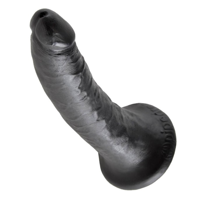 Dildo Clasic Cu Ventuza King Cock, Negru, 17.5 Cm 4