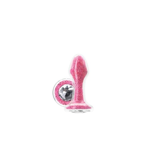 dop, Dop Anal Din Sticla Stardust Glam, Roz, 9.5 Cm, pasiune.ro