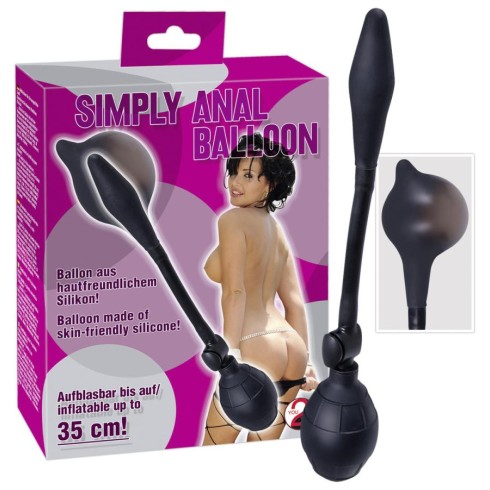 rosu, Dop Anal Gonflabil Simply Anal Balloon, Negru, 8.5 Cm, pasiune.ro