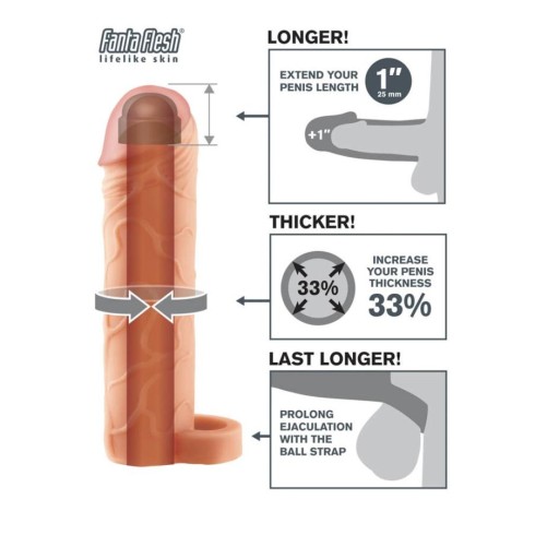 Extensie/manson Penis Cu Inel Pentru Testicule Perfect 1 Extension, Natural, +2.5 Cm