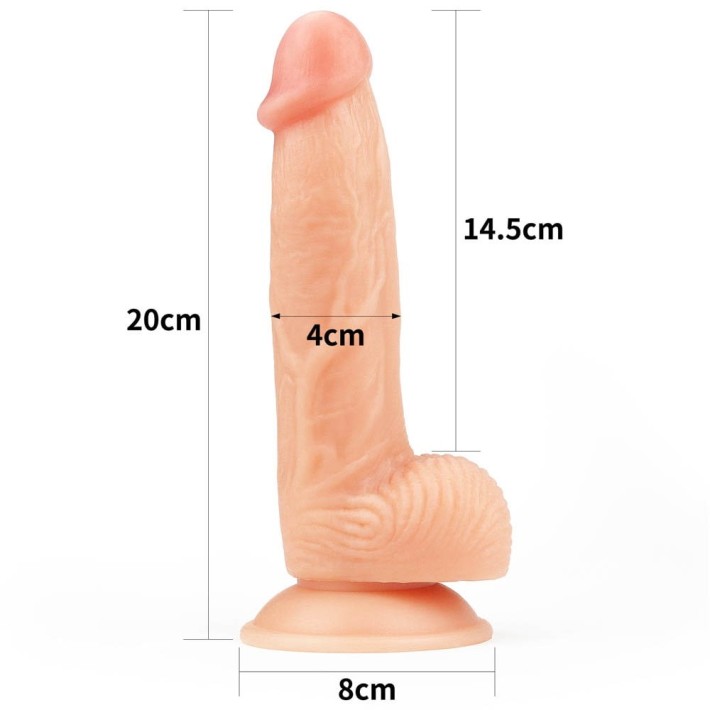 Dildo Realistic The Ultra Soft Dude, Natural, 20 Cm 5